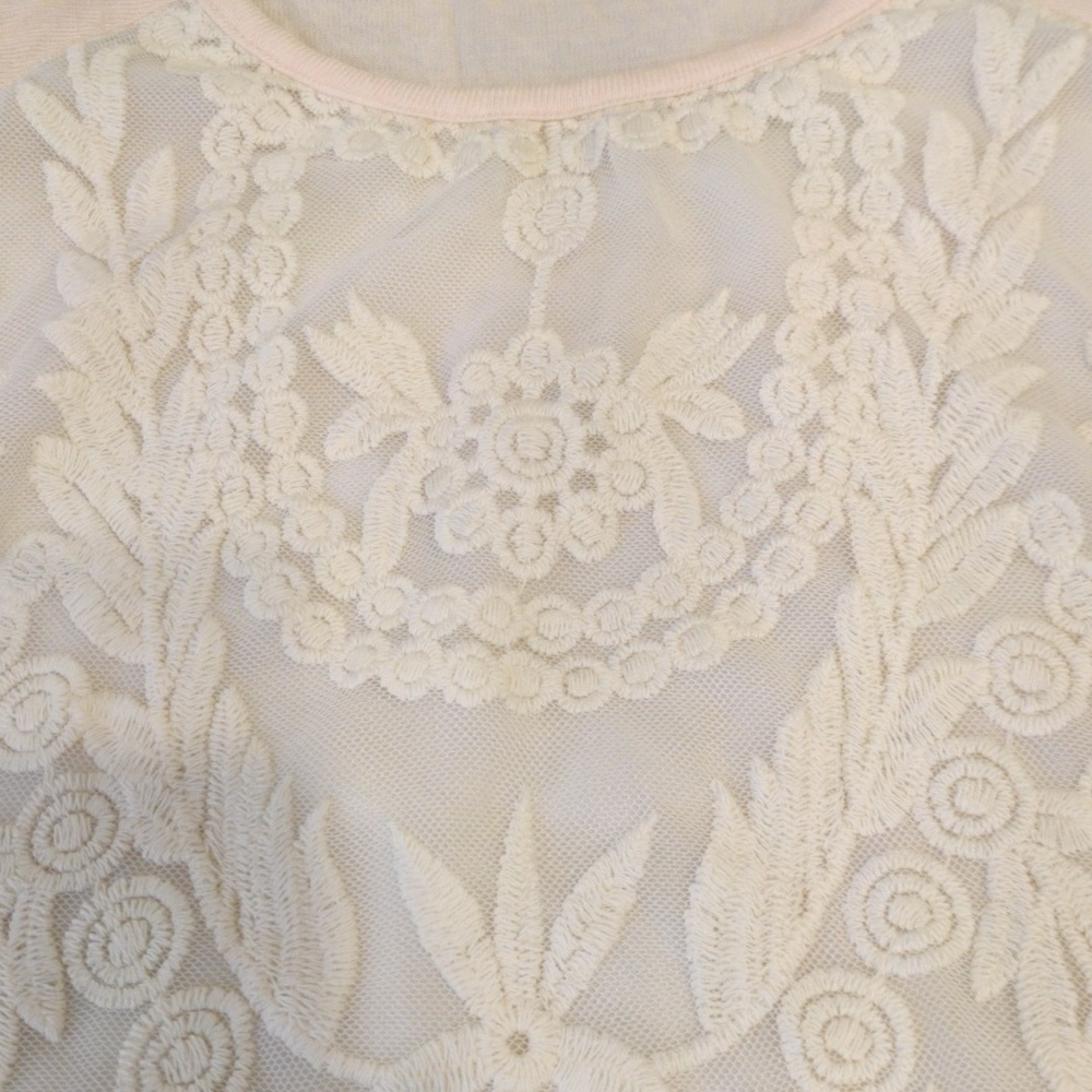 Light fabric long sleeve lace blouse - Picture 4 of 14